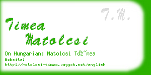 timea matolcsi business card